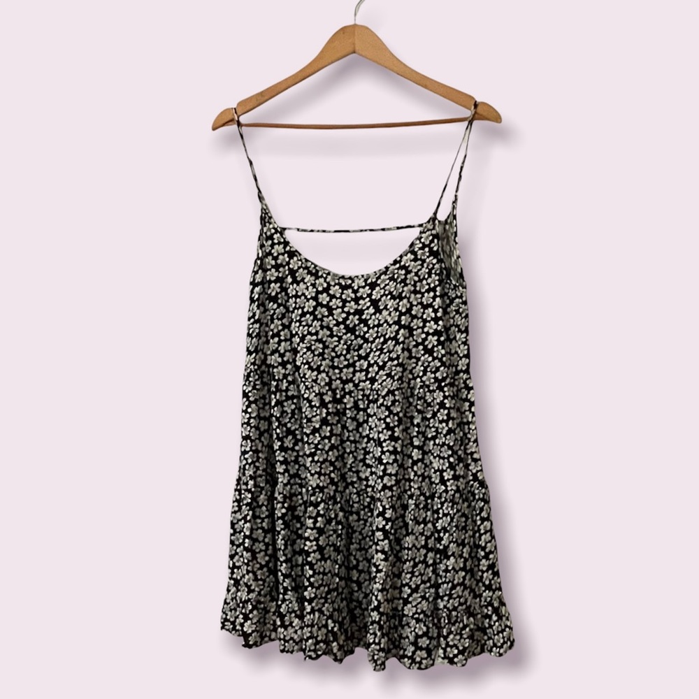 Brandy Melville Black And White Babydoll Dress